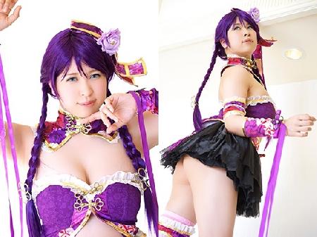 ★スクー●アイドル割引★ラブライブ！μ’s、東條希のコスプレした爆乳レイヤーを揉みくちゃにして中出しセックスしました！